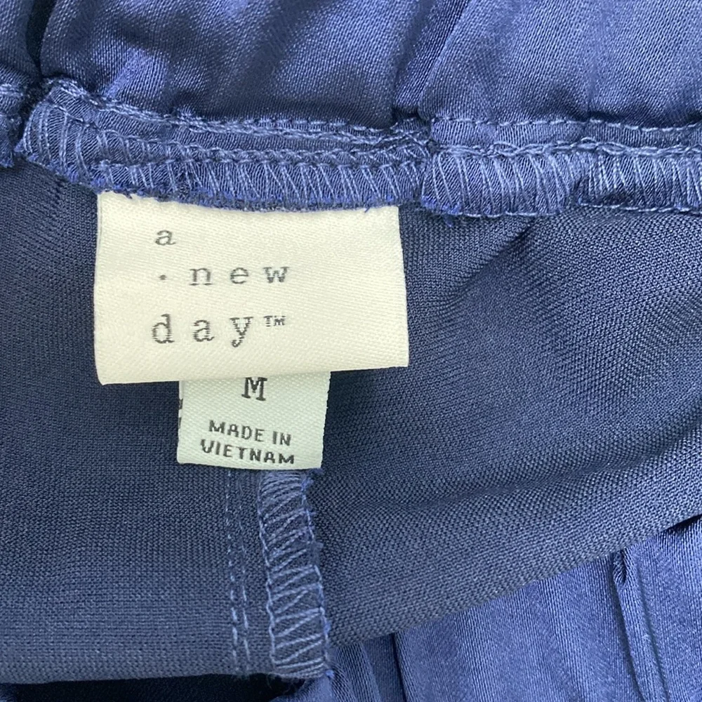 A New Day Women's Satin Blue Shorts - Picture 3 of 4